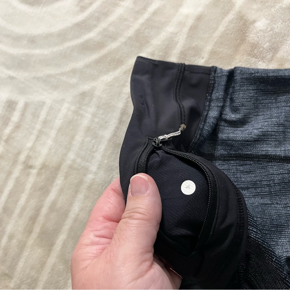 Lululemon 4 Stylish Black and Gray Crop Leggings - Picture 4 of 5